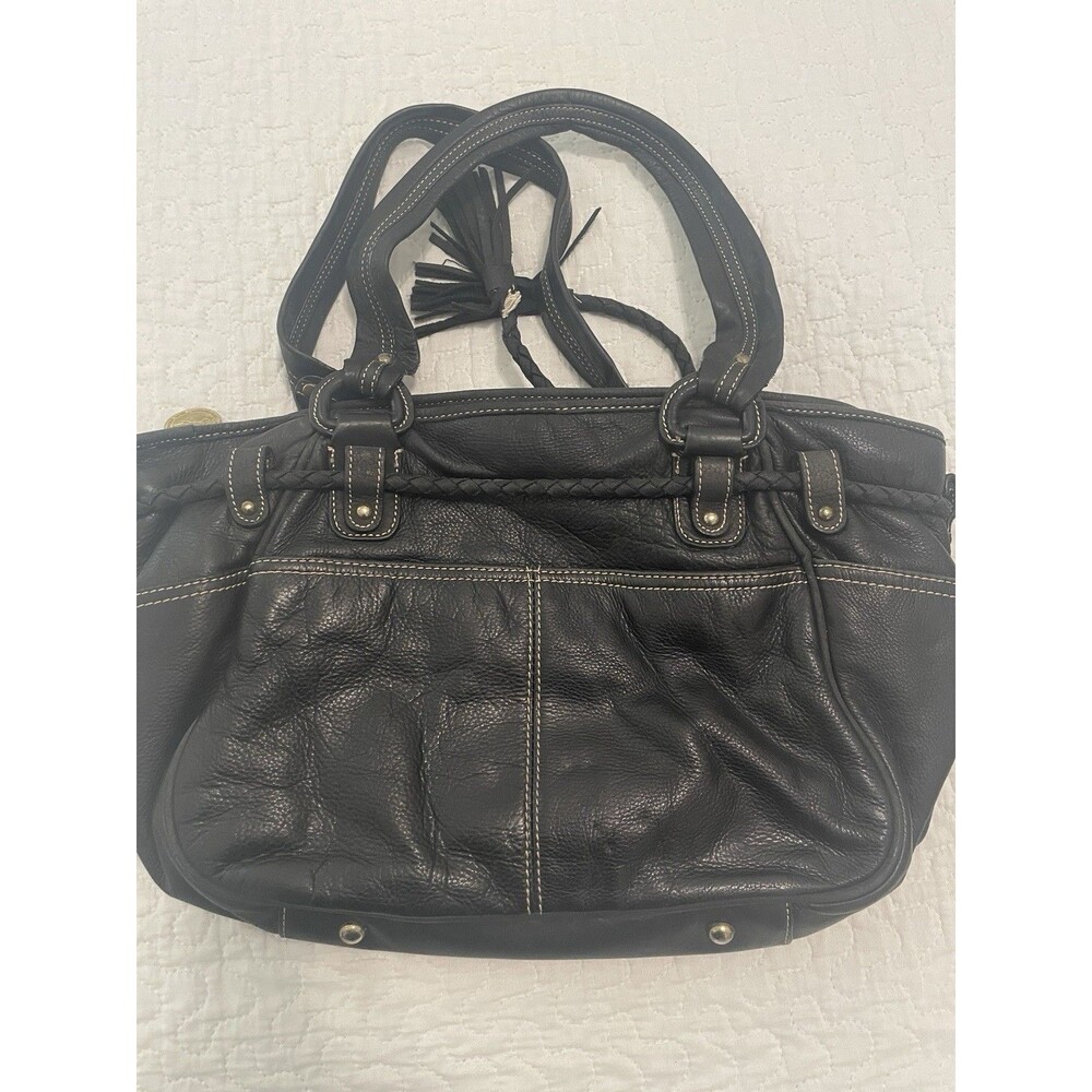 Allison Scott Handbag Purse 100% leather Vintage Shoulder Bag Purse Black